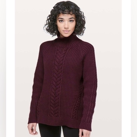 lululemon athletica Sweaters - Lululemon Bring The Cozy Chunky Cable Knit Turtleneck Sweater